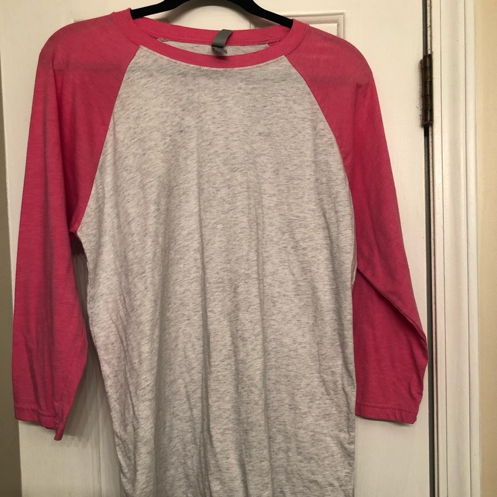 Next Level Brand Pink Raglan